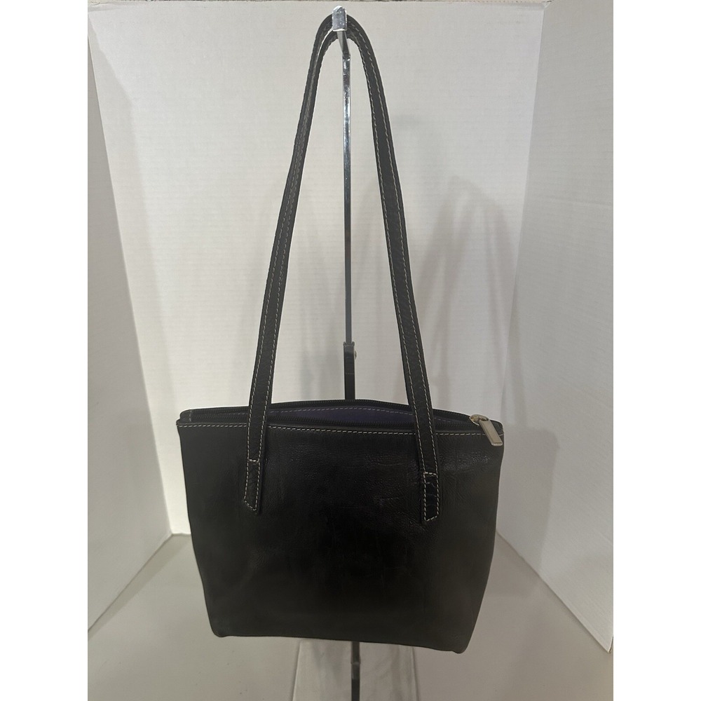Lari By Castellari Black Leather Shoulder Bag